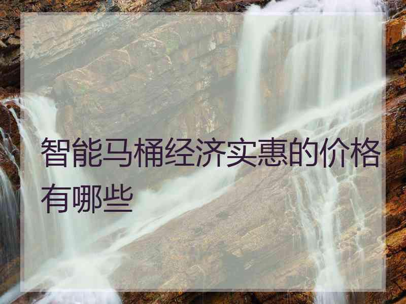 智能马桶经济实惠的价格有哪些