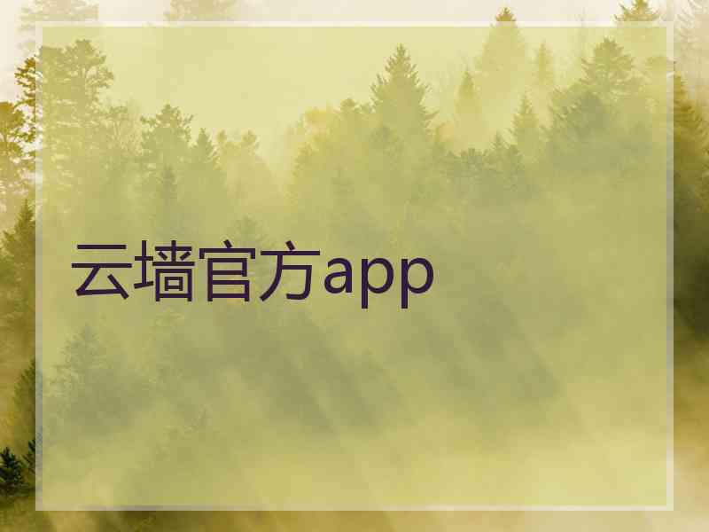 云墙官方app