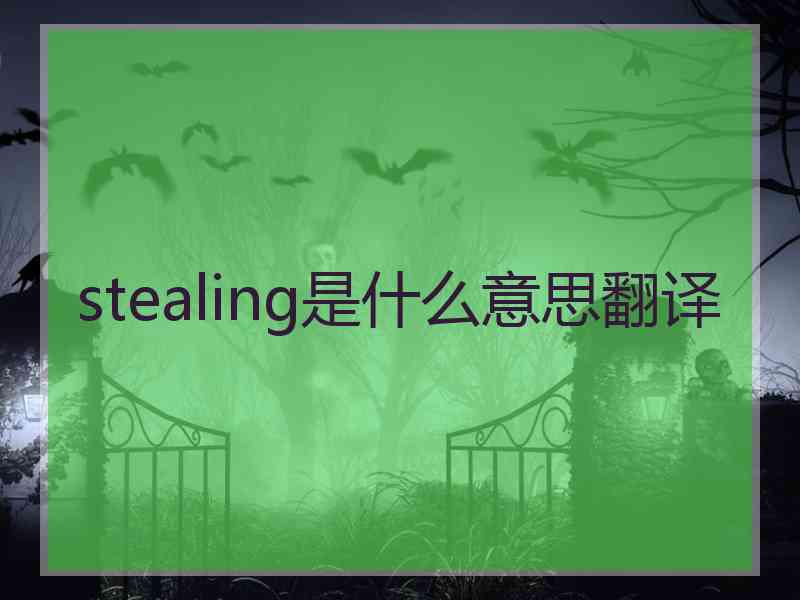 stealing是什么意思翻译