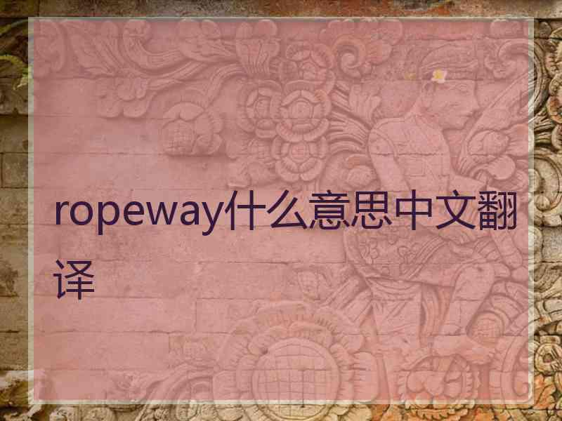 ropeway什么意思中文翻译