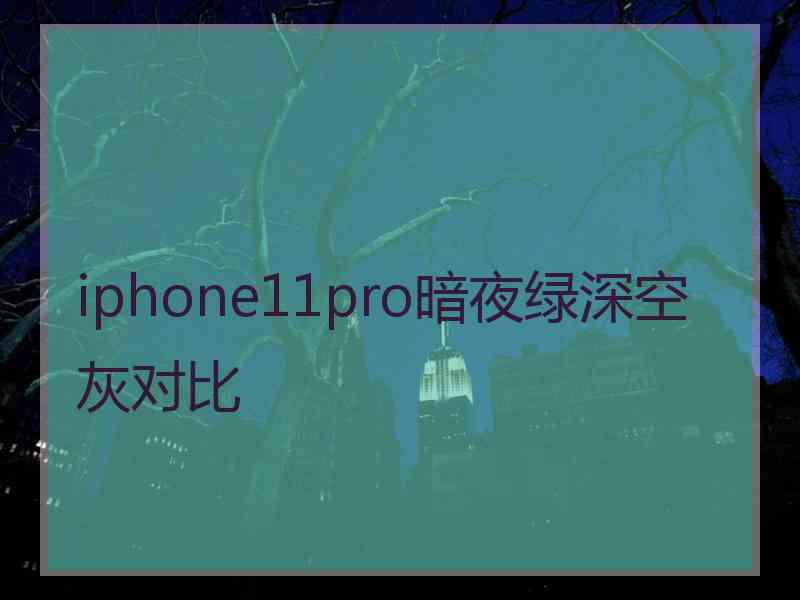 iphone11pro暗夜绿深空灰对比