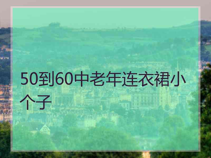 50到60中老年连衣裙小个子