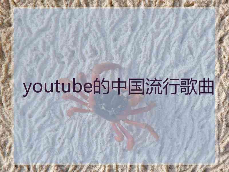 youtube的中国流行歌曲