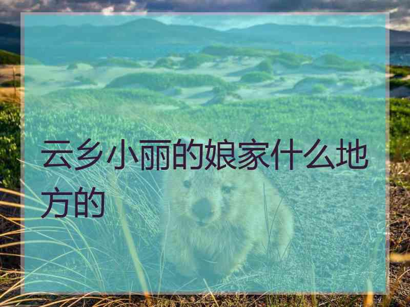 云乡小丽的娘家什么地方的