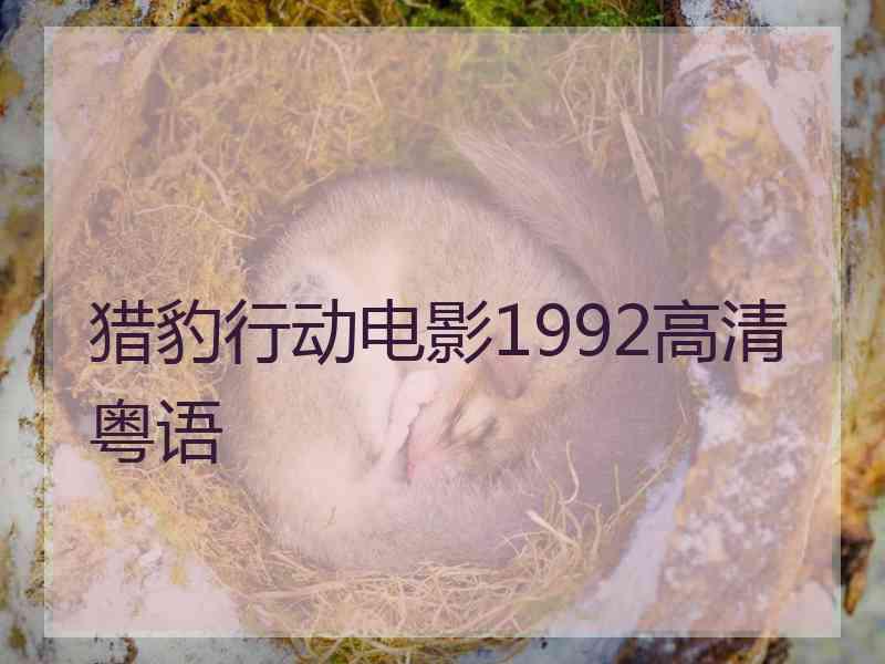 猎豹行动电影1992高清粤语