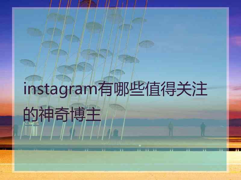 instagram有哪些值得关注的神奇博主