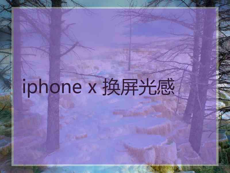 iphone x 换屏光感