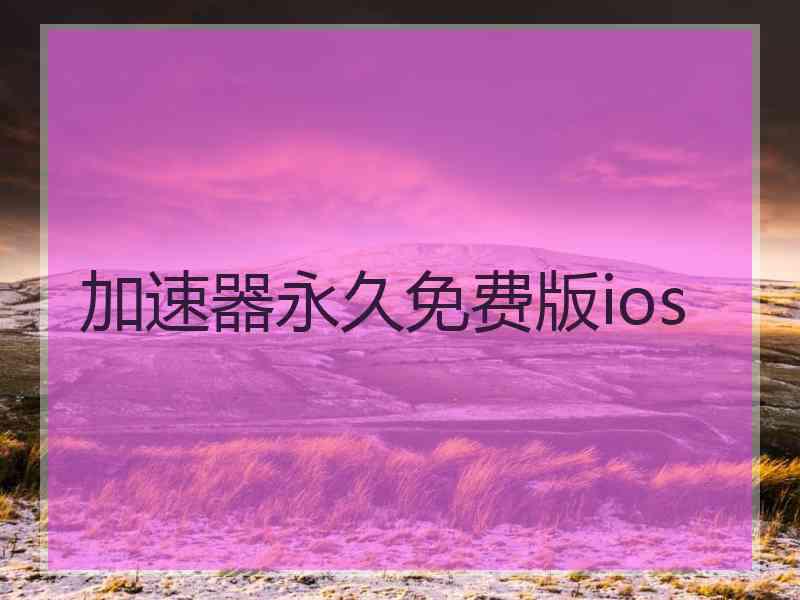 加速器永久免费版ios