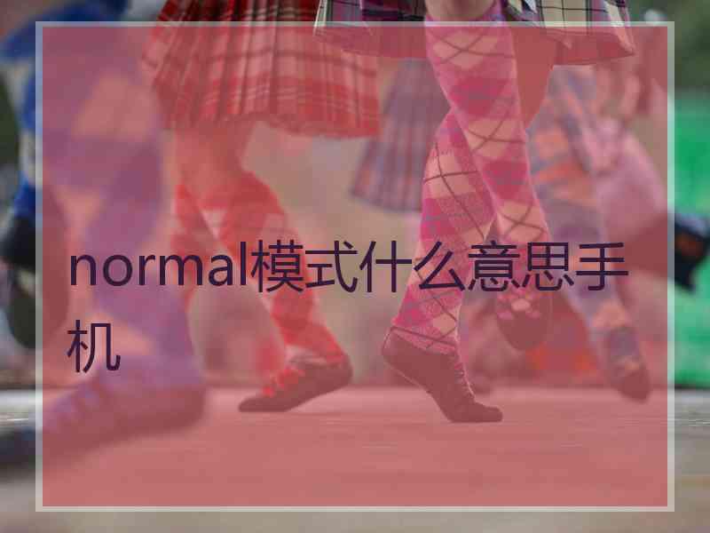 normal模式什么意思手机