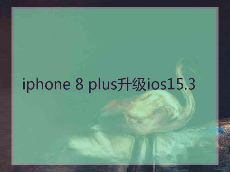 iphone 8 plus升级ios15.3