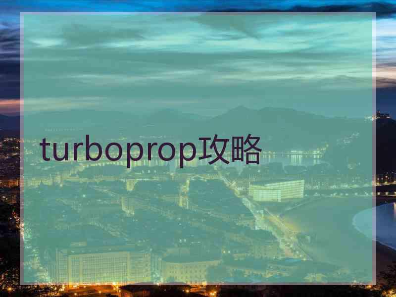 turboprop攻略