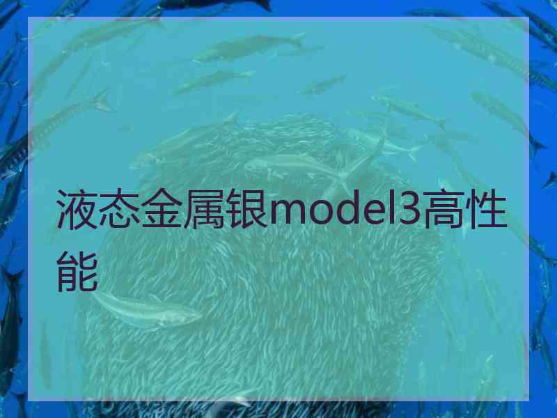 液态金属银model3高性能