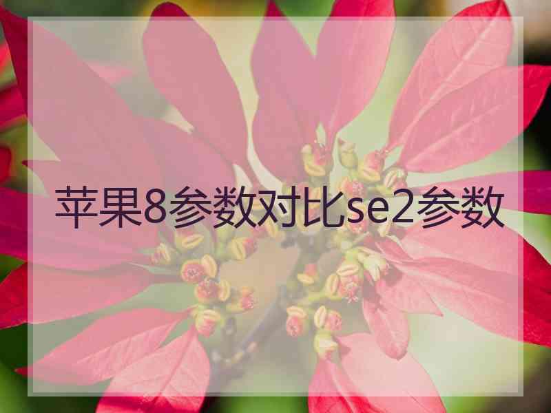 苹果8参数对比se2参数