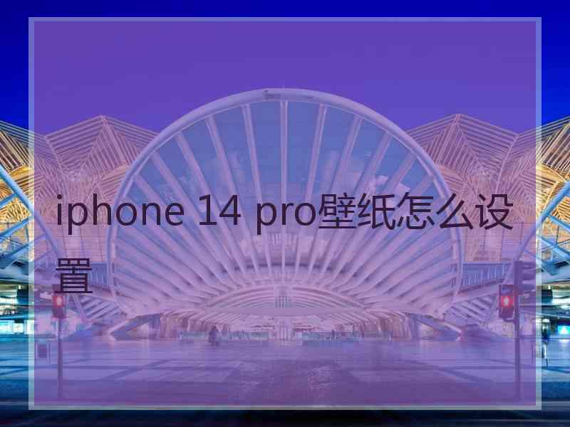 iphone 14 pro壁纸怎么设置