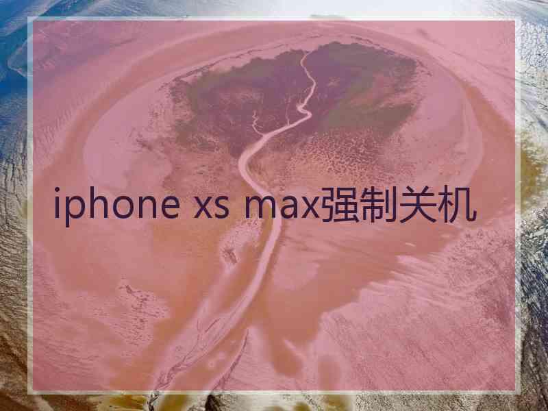 iphone xs max强制关机