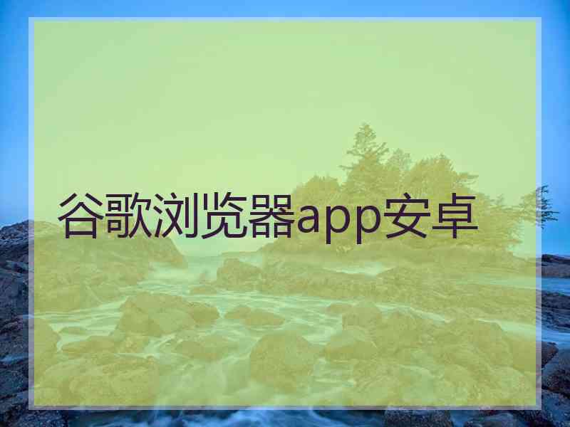 谷歌浏览器app安卓