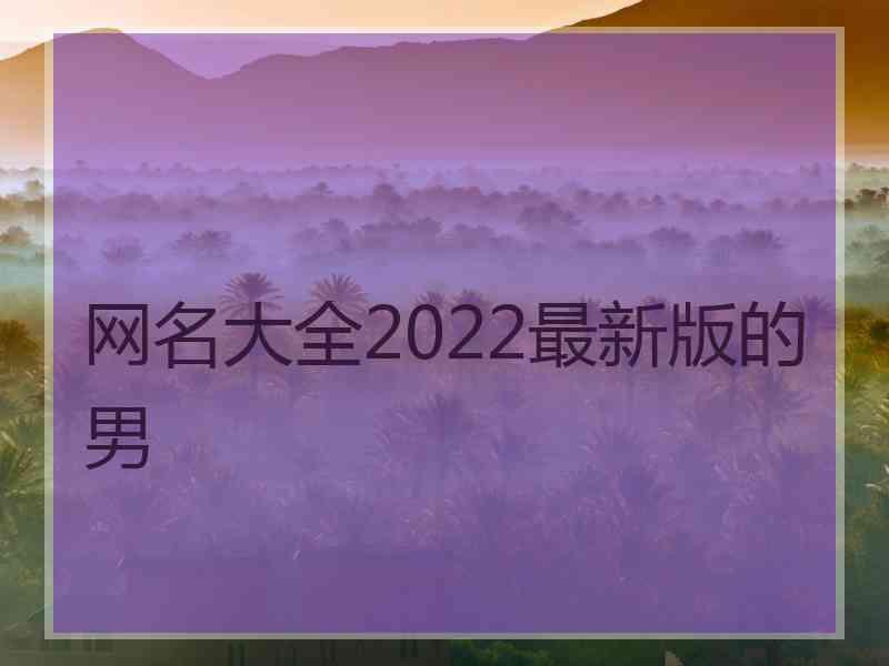 网名大全2022最新版的男