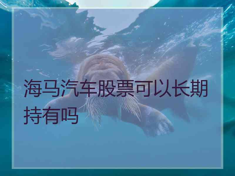 海马汽车股票可以长期持有吗