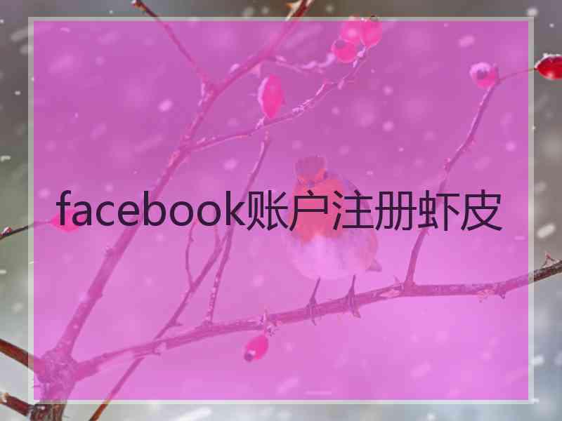 facebook账户注册虾皮