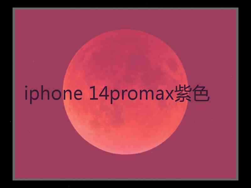 iphone 14promax紫色