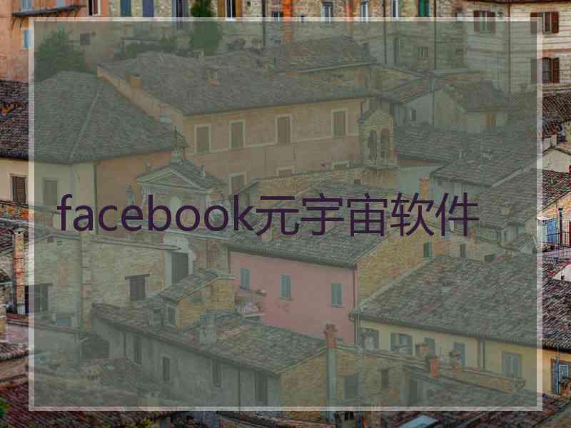 facebook元宇宙软件