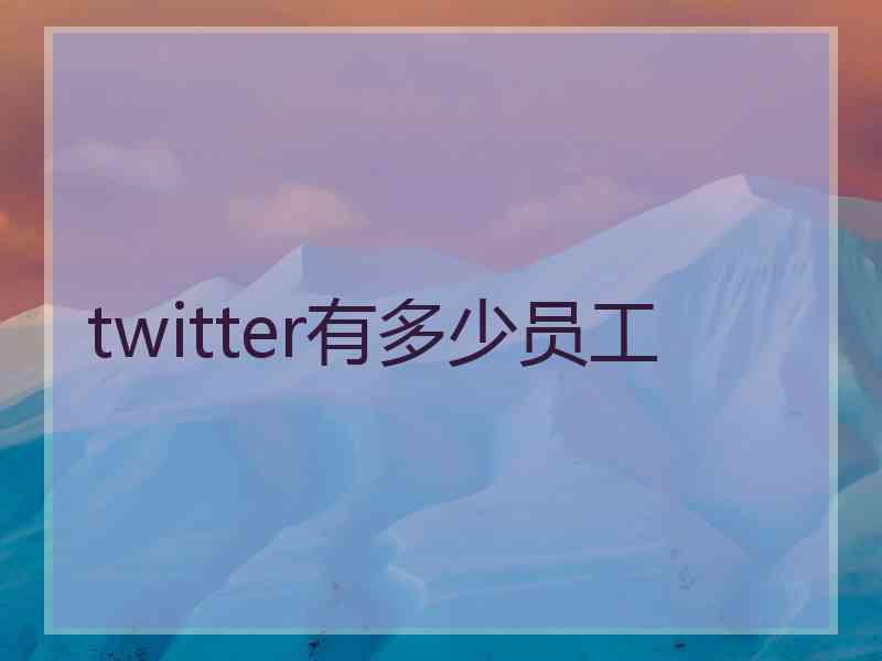 twitter有多少员工