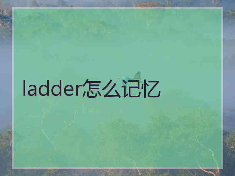 ladder怎么记忆