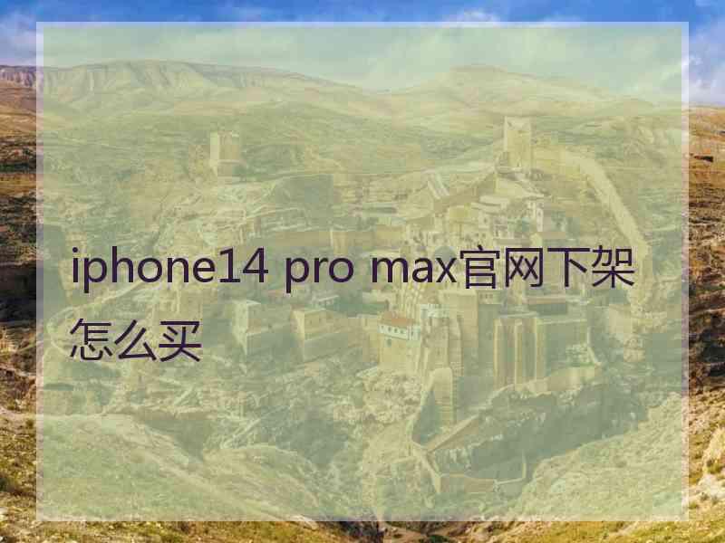 iphone14 pro max官网下架怎么买