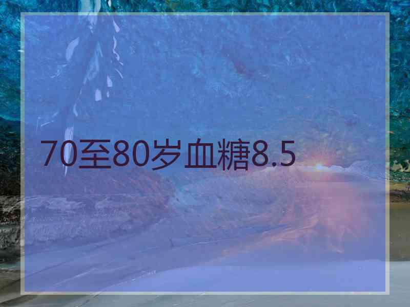 70至80岁血糖8.5