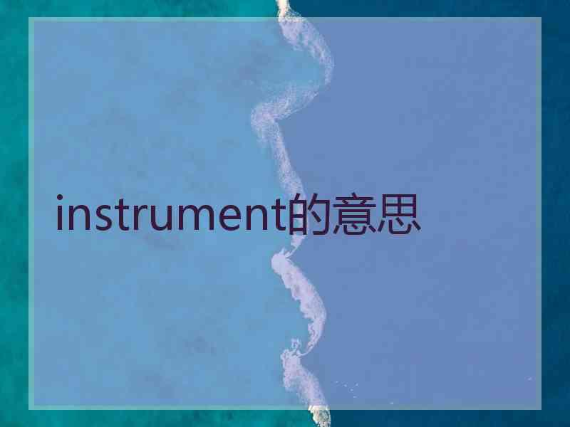 instrument的意思