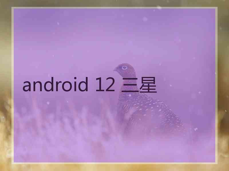 android 12 三星