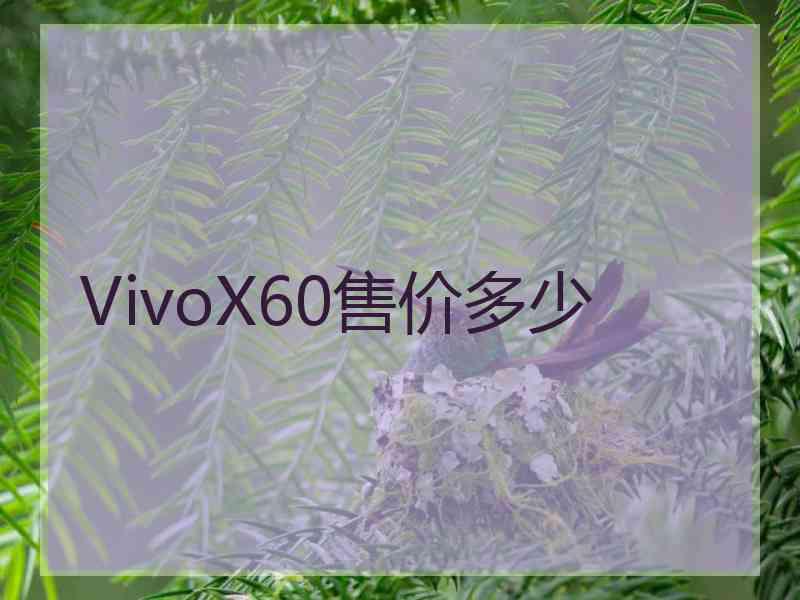 VivoX60售价多少