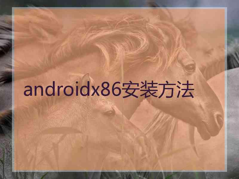 androidx86安装方法