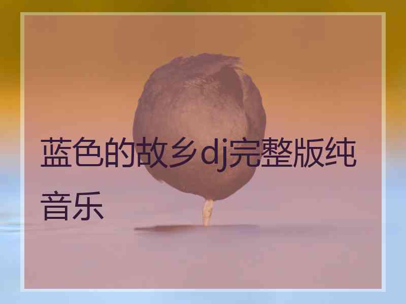 蓝色的故乡dj完整版纯音乐