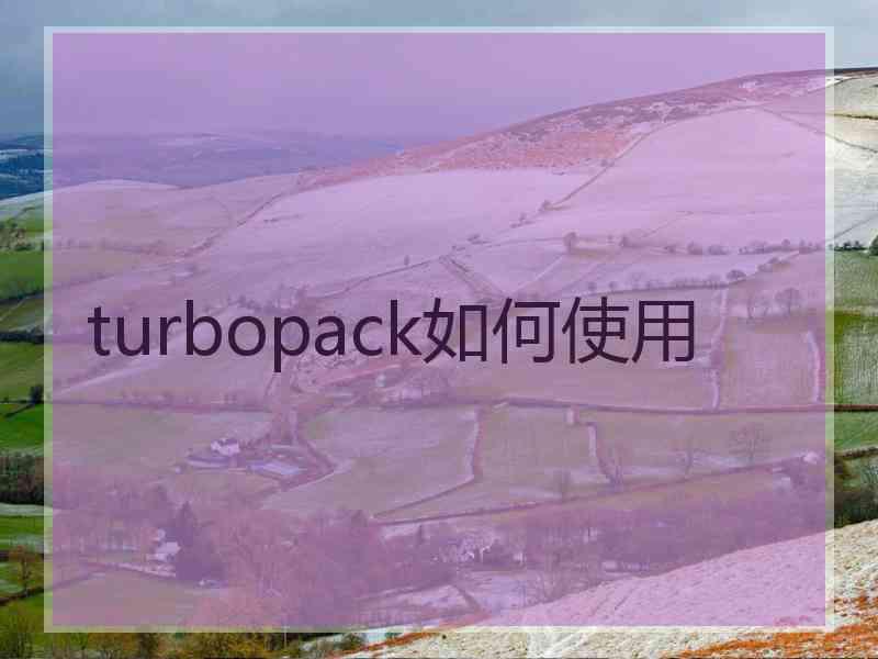 turbopack如何使用