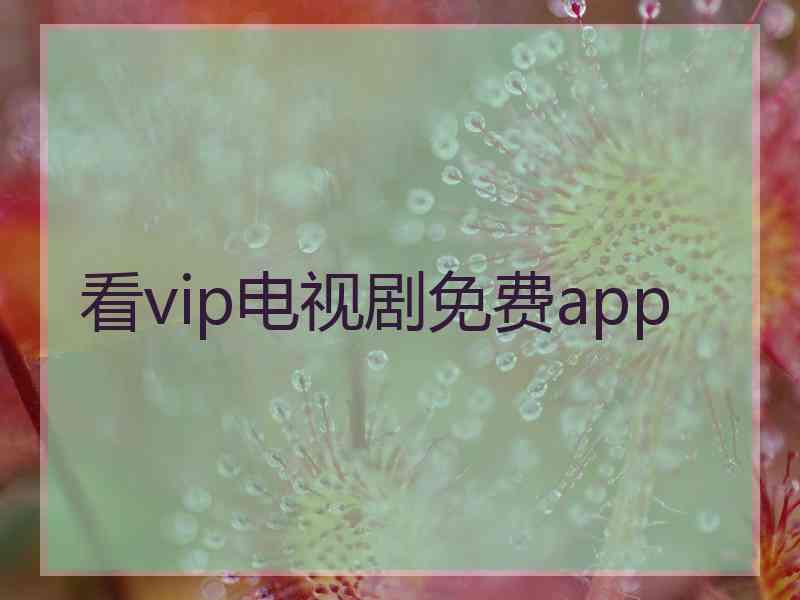 看vip电视剧免费app