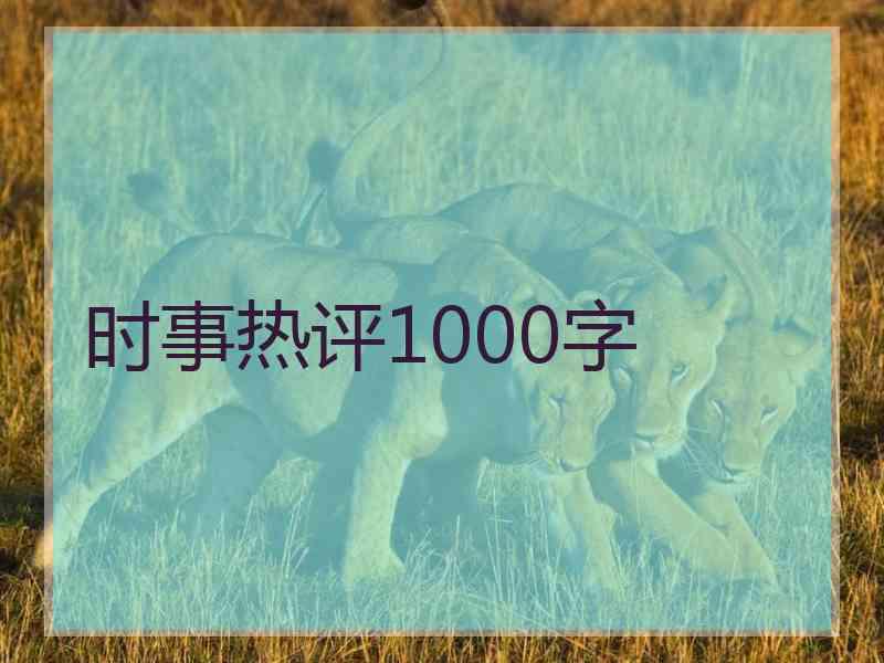 时事热评1000字