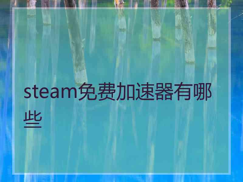 steam免费加速器有哪些