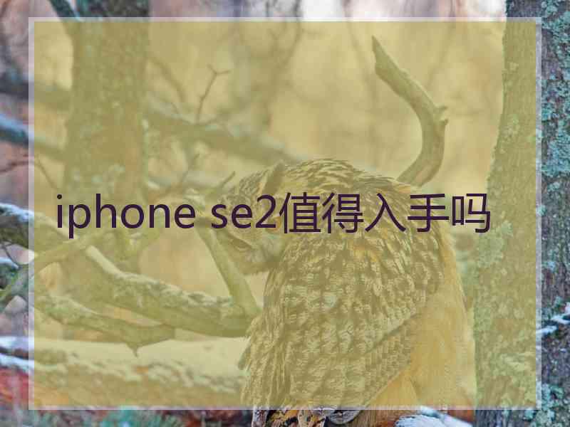 iphone se2值得入手吗