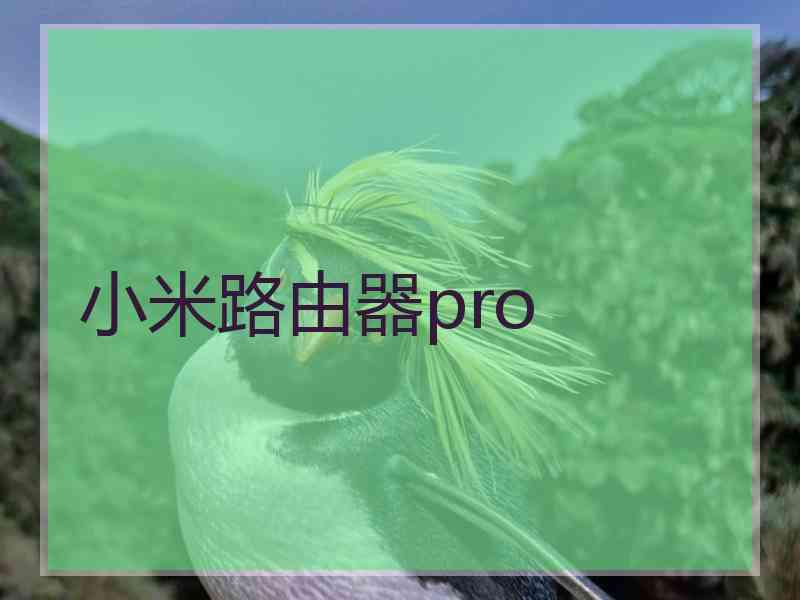 小米路由器pro