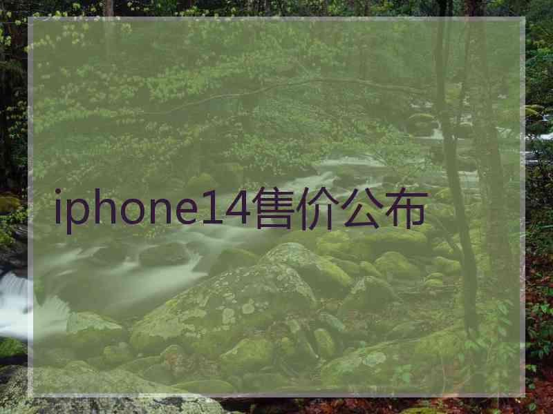 iphone14售价公布