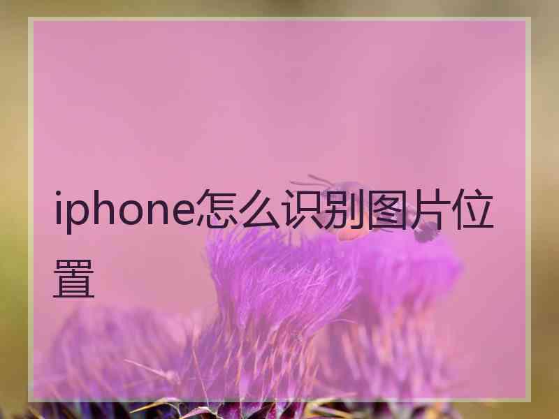 iphone怎么识别图片位置