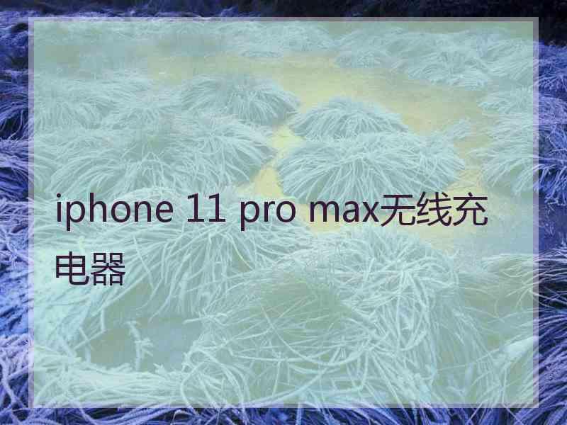 iphone 11 pro max无线充电器