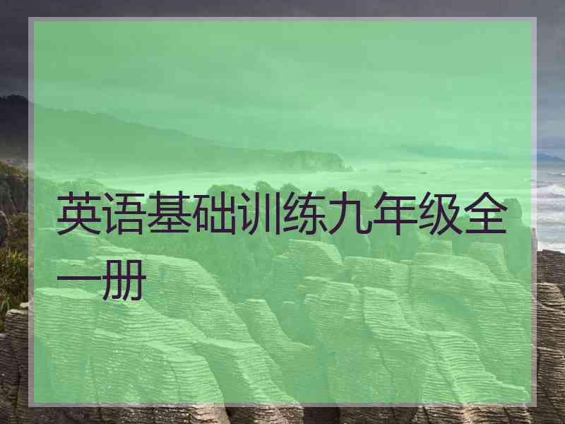 英语基础训练九年级全一册