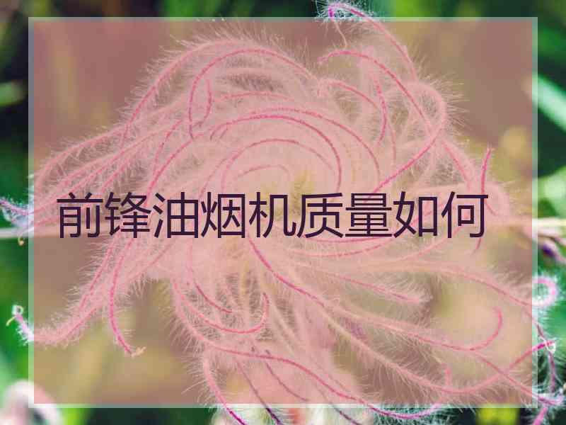 前锋油烟机质量如何