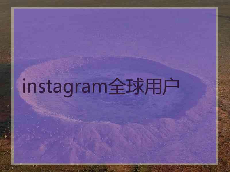 instagram全球用户