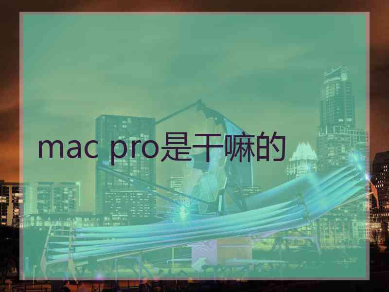 mac pro是干嘛的