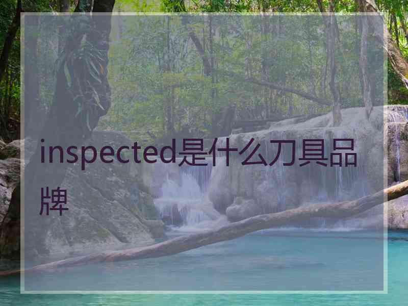 inspected是什么刀具品牌