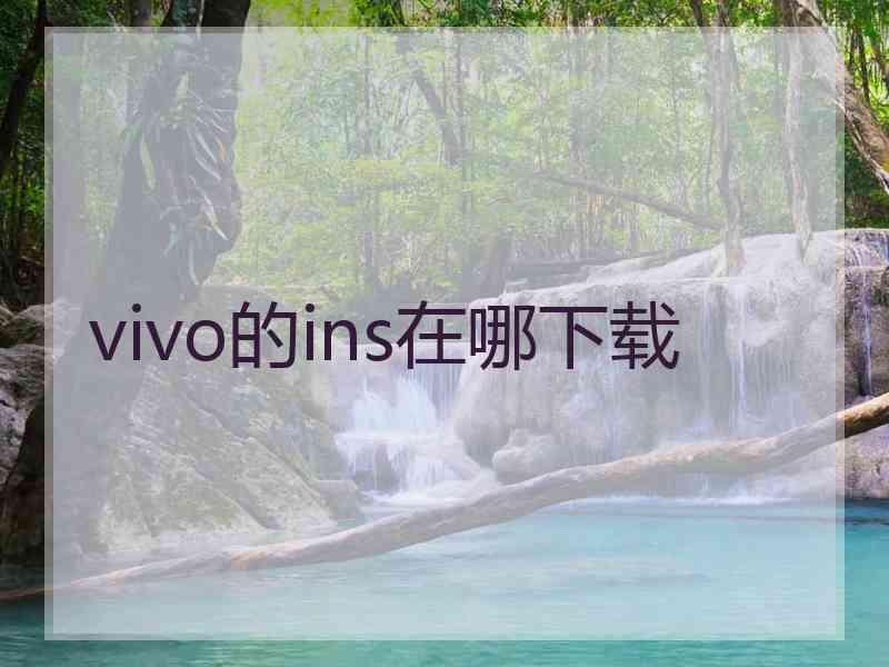 vivo的ins在哪下载