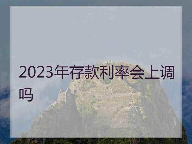 2023年存款利率会上调吗